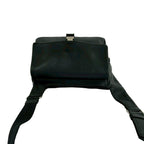 Prada Logo Leather Shoulder Bag Crossbody Pochette Black — view 4
