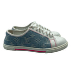 Louis Vuitton Sneakers Denim Monogram White — view 2