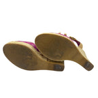 Louis Vuitton Sandals Jute Leather Monogram with Ribbon Purple — view 9