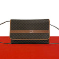 Celine Vintage Macadam Blason Triomphe Pattern Leather Shoulder Bag Pochette