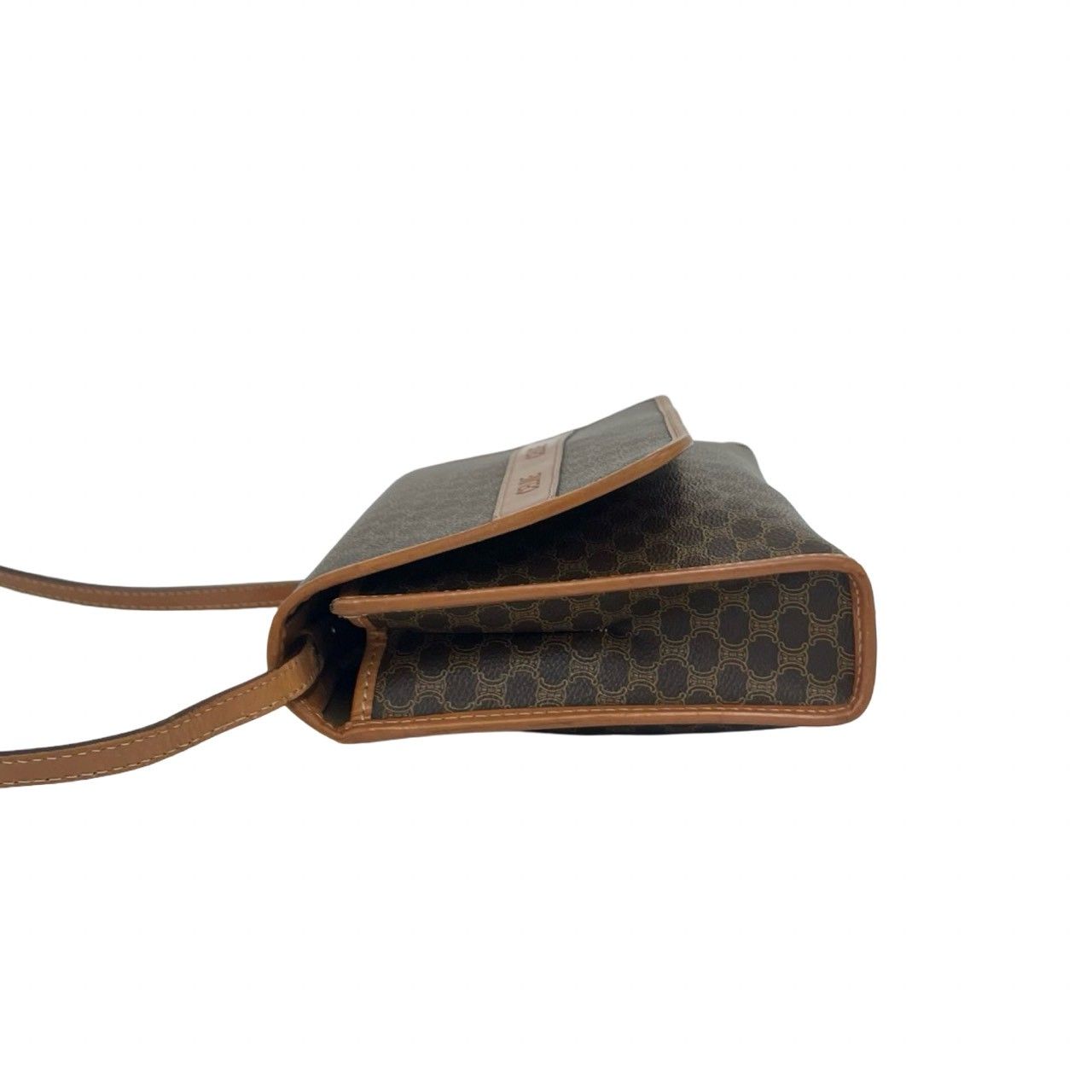 Celine Vintage Macadam Blason Triomphe Pattern Leather Shoulder Bag Pochette — view 5