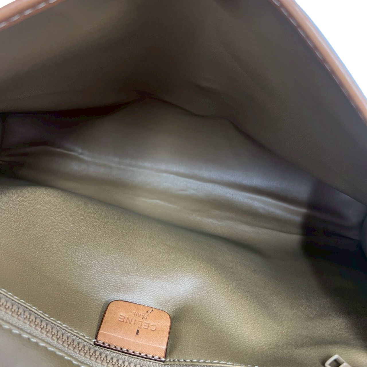 Celine Vintage Macadam Blason Triomphe Pattern Leather Shoulder Bag Pochette — view 9