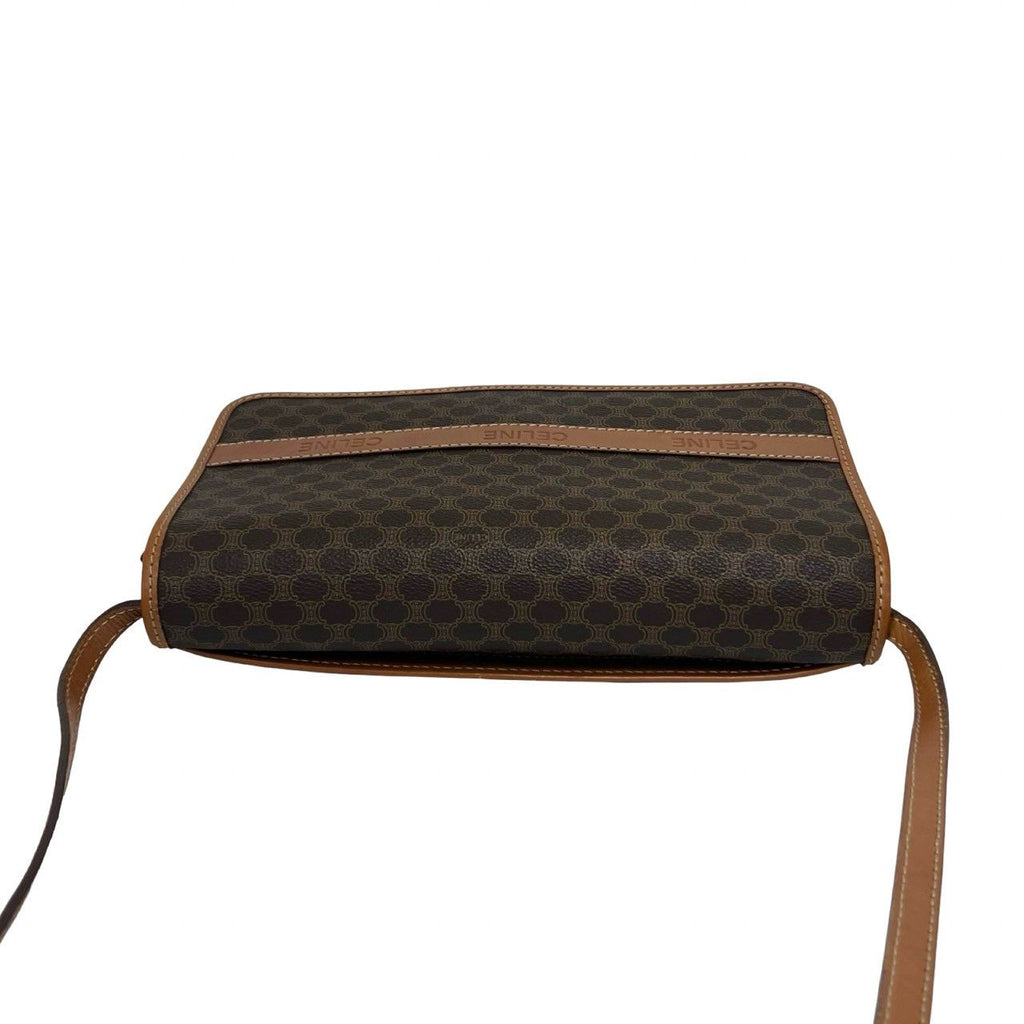 Celine Vintage Macadam Blason Triomphe Pattern Leather Shoulder Bag Pochette — view 4