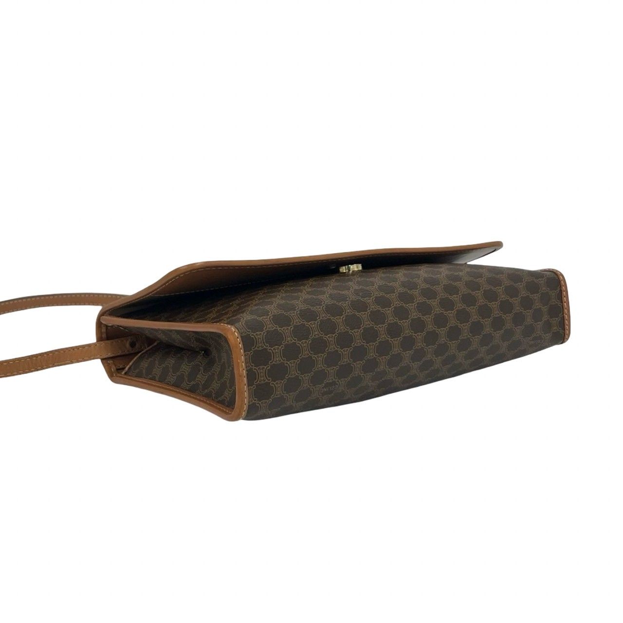 Celine Vintage Macadam Blason Triomphe Pattern Leather Shoulder Bag Pochette — view 7