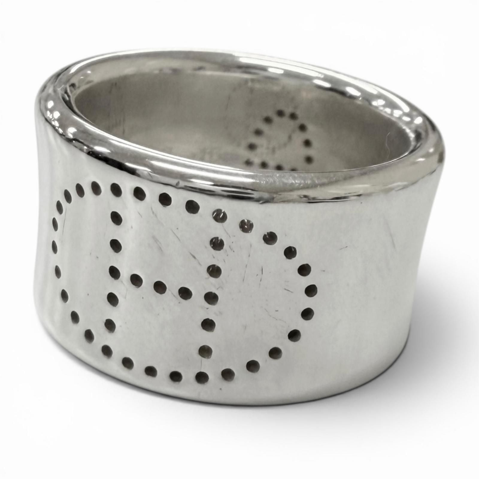 Hermes Eclipse Ribbon Ring Silver