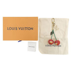 Louis Vuitton Murakami Monogram Back Charm Cherry Red Green Gold Keychain — view 2