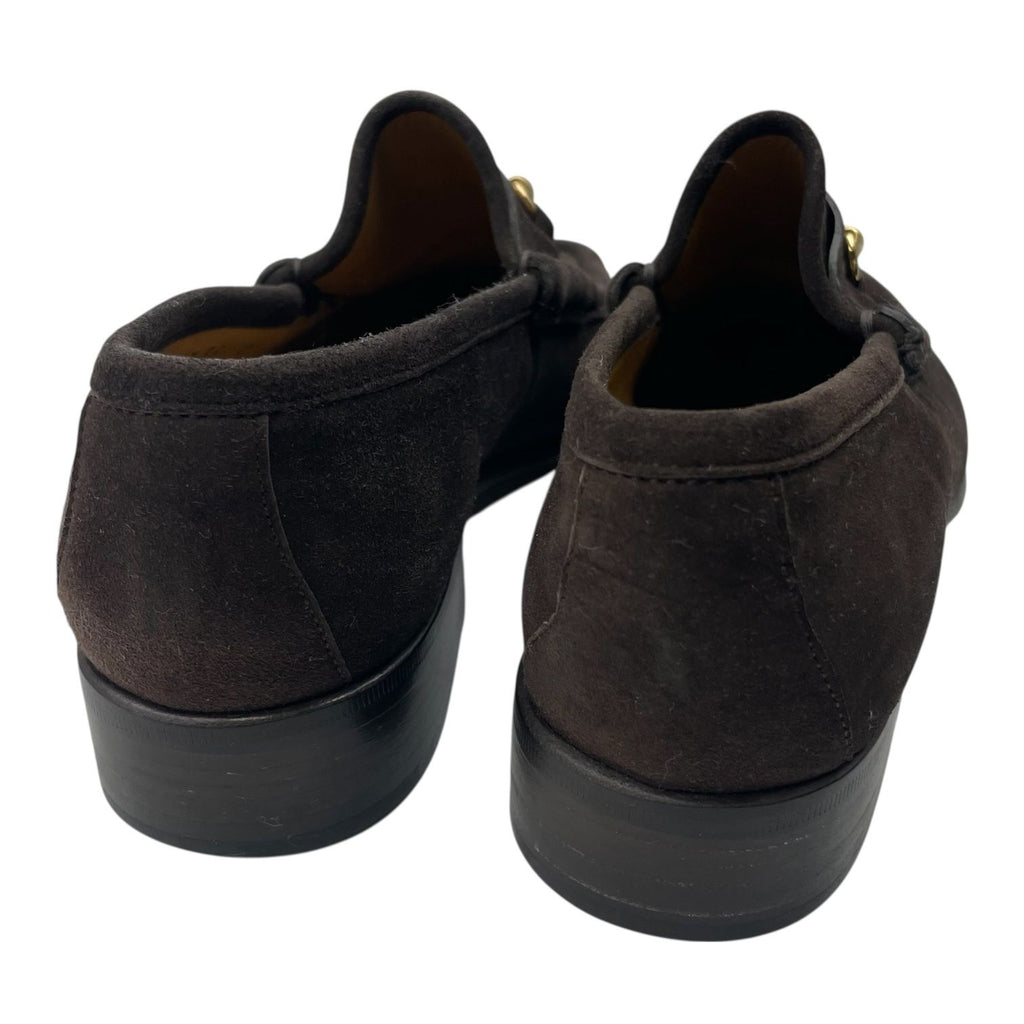 Gucci Loafers Suede Brown with Metal — view 6