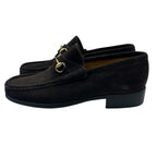 Gucci Loafers Suede Brown with Metal — view 2