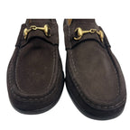 Gucci Loafers Suede Brown with Metal — view 5