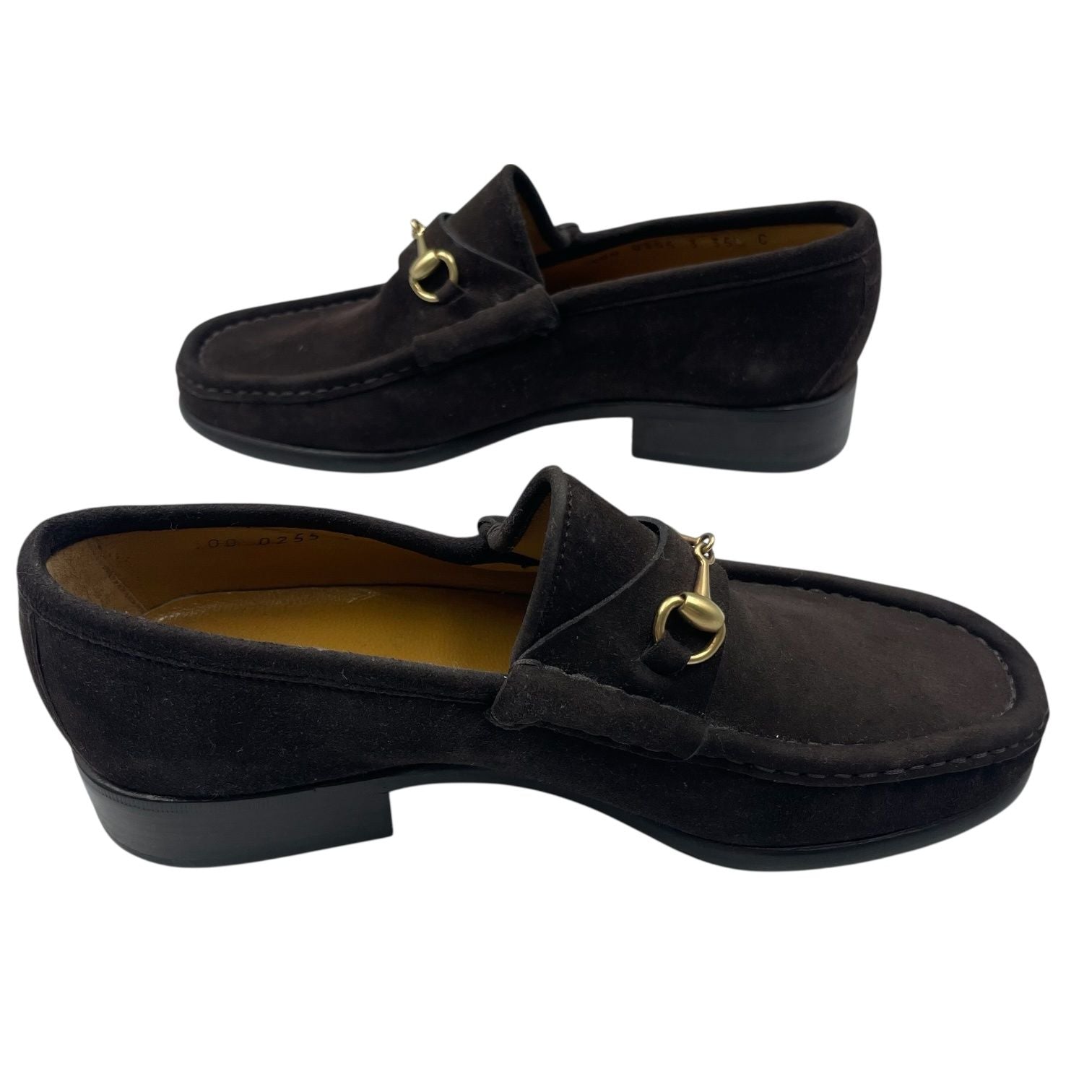 Gucci Loafers Suede Brown with Metal — view 4