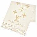 Louis Vuitton Scarf Reykjavik Cashmere Monogram Giant Pattern Shawl Beige