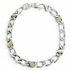 Tiffany & Co Figaro 925 750 Chain Bracelet 19 cm Silver Gold Recommended