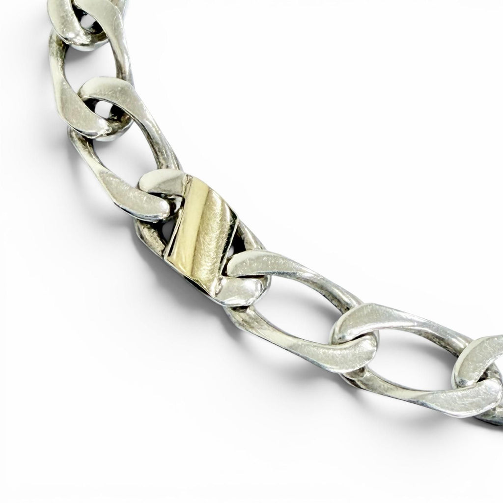 Tiffany & Co Figaro 925 750 Chain Bracelet 19 cm Silver Gold Recommended — view 2