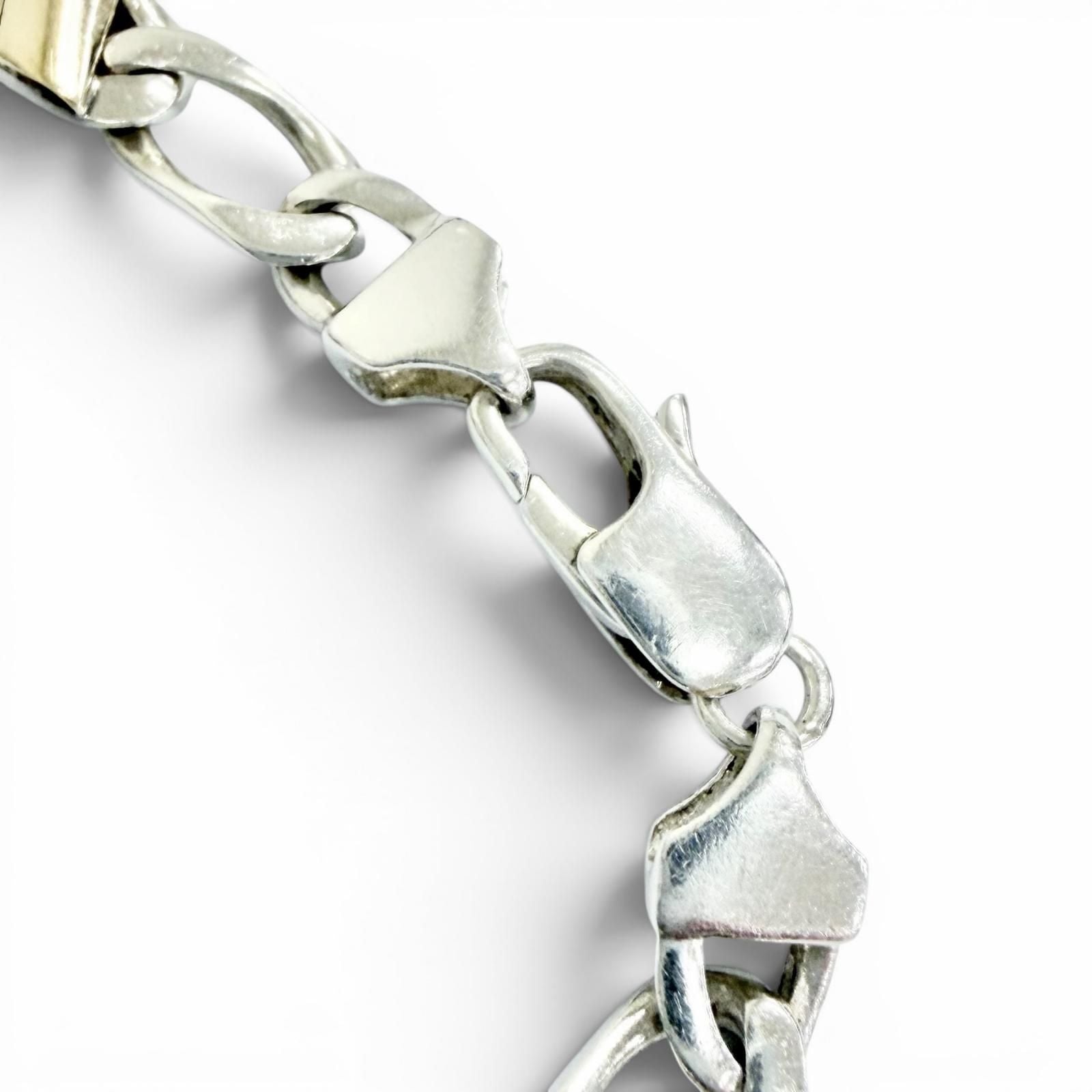 Tiffany & Co Figaro 925 750 Chain Bracelet 19 cm Silver Gold Recommended — view 3