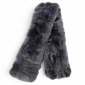 Chanel Back CC Logo All Pattern Cashmere Ori Rug Fur Scarf Fur Shawl Purple