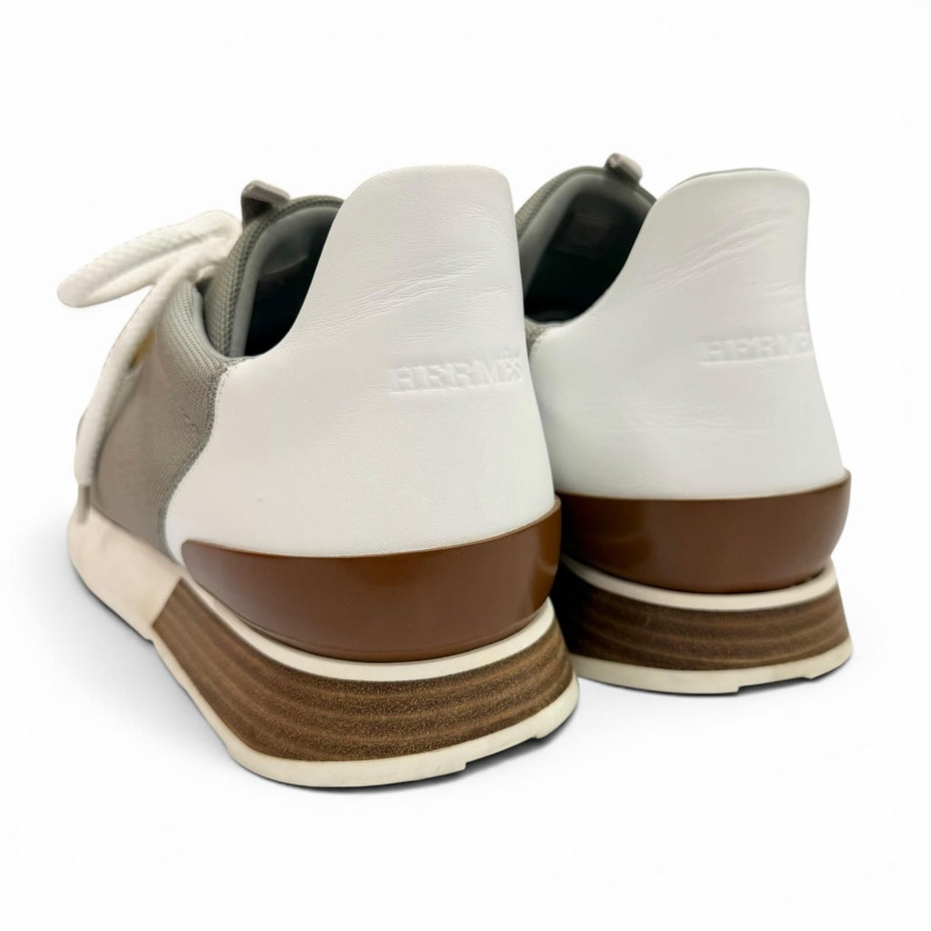 Hermes Miles Nylon Leather Different Sneaker — view 4