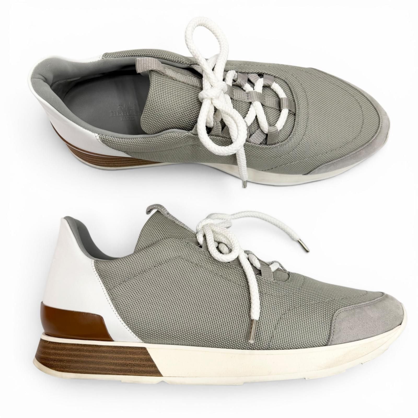 Hermes Miles Nylon Leather Different Sneaker — view 6