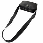 Prada Leather Triangle Logo Plate Crossbody Shoulder Bag Black Recommended — view 4