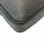 Prada Leather Triangle Logo Plate Crossbody Shoulder Bag Black Recommended — view 6