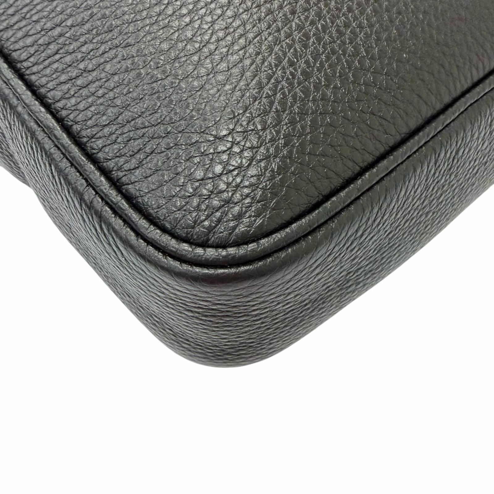 Prada Leather Triangle Logo Plate Crossbody Shoulder Bag Black Recommended — view 6