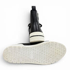 Hermes Leather Logo Side Zip Lace Up High Cut Sneakers Black — view 6
