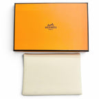 Hermes Calvi Duo Veau Epsom Cles Silver Compact Wallet Coin Case — view 2