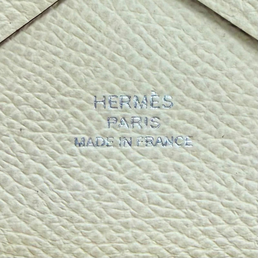 Hermes Calvi Duo Veau Epsom Cles Silver Compact Wallet Coin Case — view 9