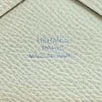 Hermes Calvi Duo Veau Epsom Cles Silver Compact Wallet Coin Case — view 9