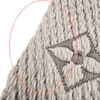 Louis Vuitton Echarpe Logo Mania Wool Silk Scarf with Fringe Gray — view 8