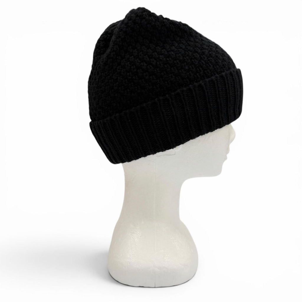 Chanel Cashmere CC Logo Hat Knit Cap Black — view 6