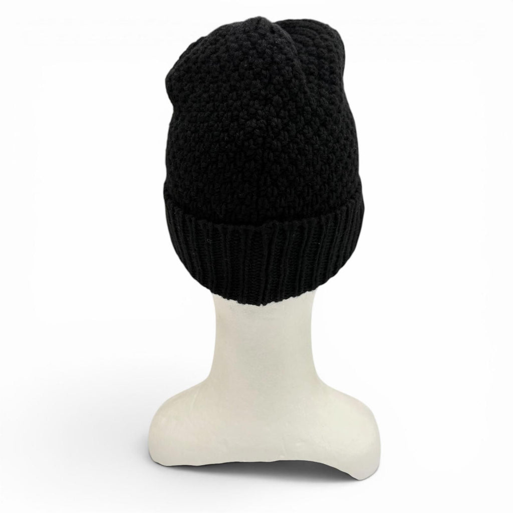 Chanel Cashmere CC Logo Hat Knit Cap Black — view 5