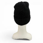 Chanel Cashmere CC Logo Hat Knit Cap Black — view 5
