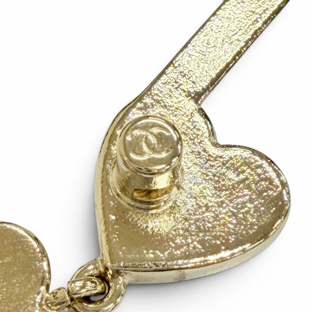 Chanel CC Logo Heart Musical Note Brooch Gold Multicolor Adult Recommended — view 5