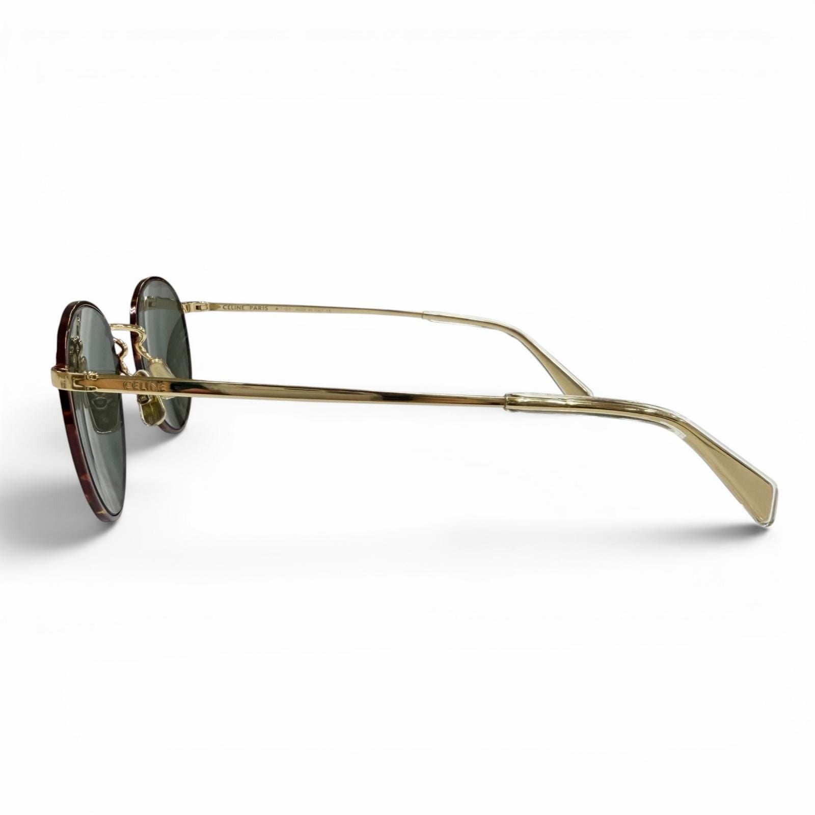 Celine Marble Pattern Boston Eyewear Sunglasses Brown Gold Green — view 3