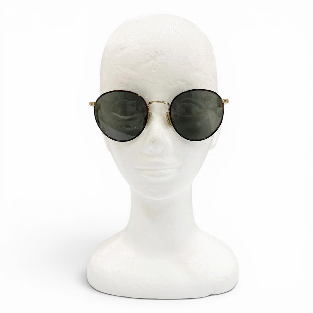 Celine Marble Pattern Boston Eyewear Sunglasses Brown Gold Green — view 2