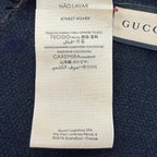 Gucci Cashmere Jumbo GG Knit Cap Navy Dark Green M 58 — view 7