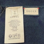 Gucci Cashmere Jumbo GG Knit Cap Navy Dark Green M 58 — view 5