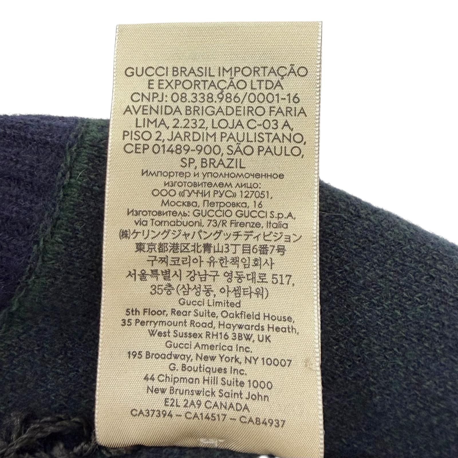 Gucci Cashmere Jumbo GG Knit Cap Navy Dark Green M 58 — view 6