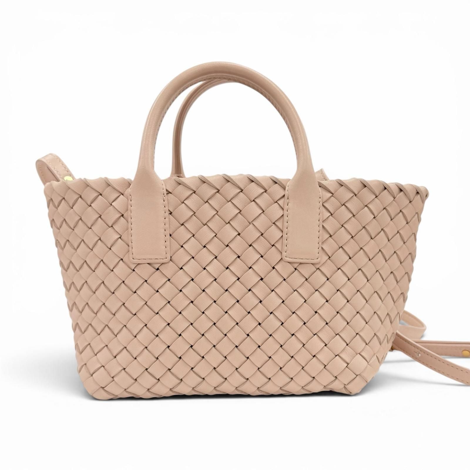 Bottega Veneta Mini Cover with Lambskin Pouch 2-Way Pink — view 3