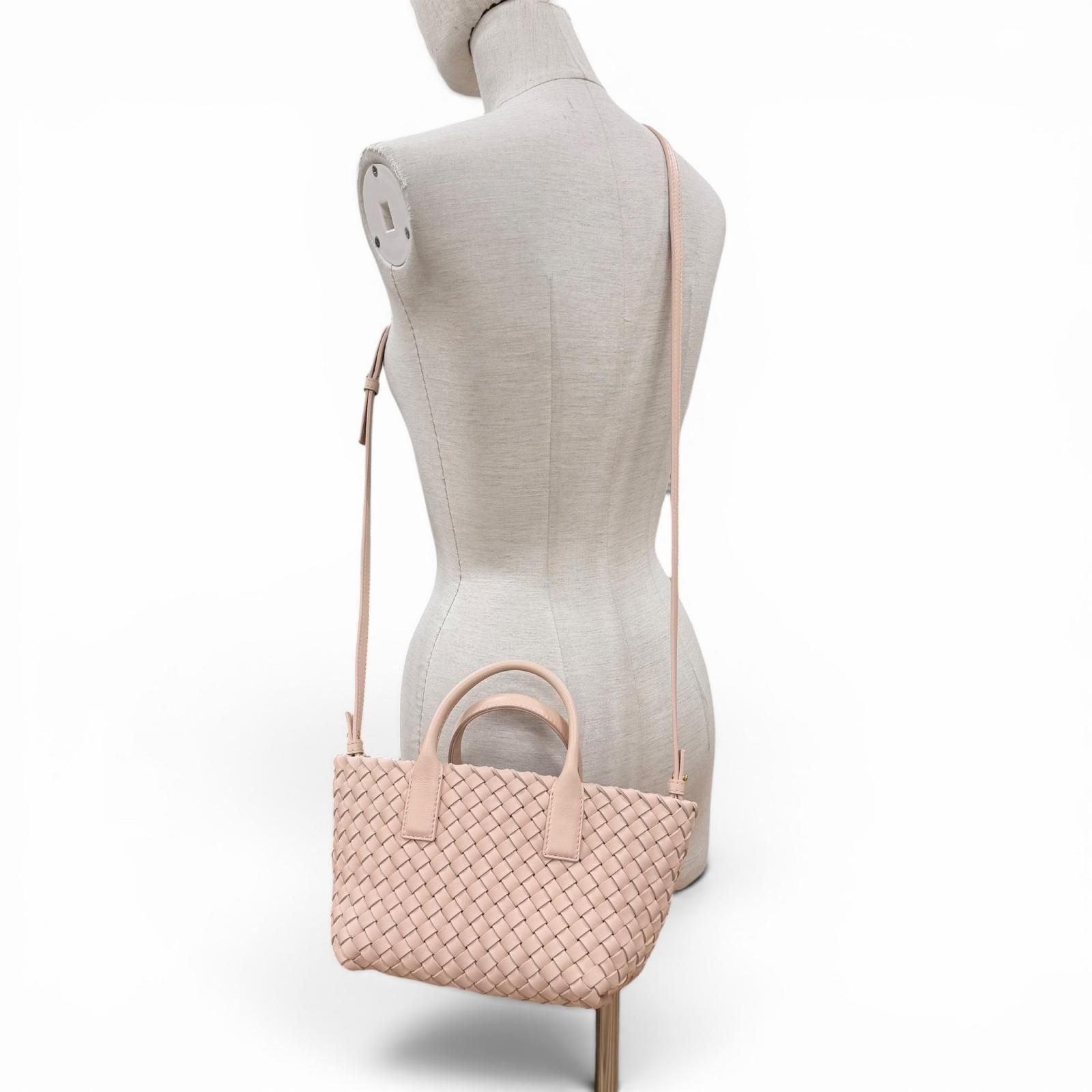 Bottega Veneta Mini Cover with Lambskin Pouch 2-Way Pink — view 4