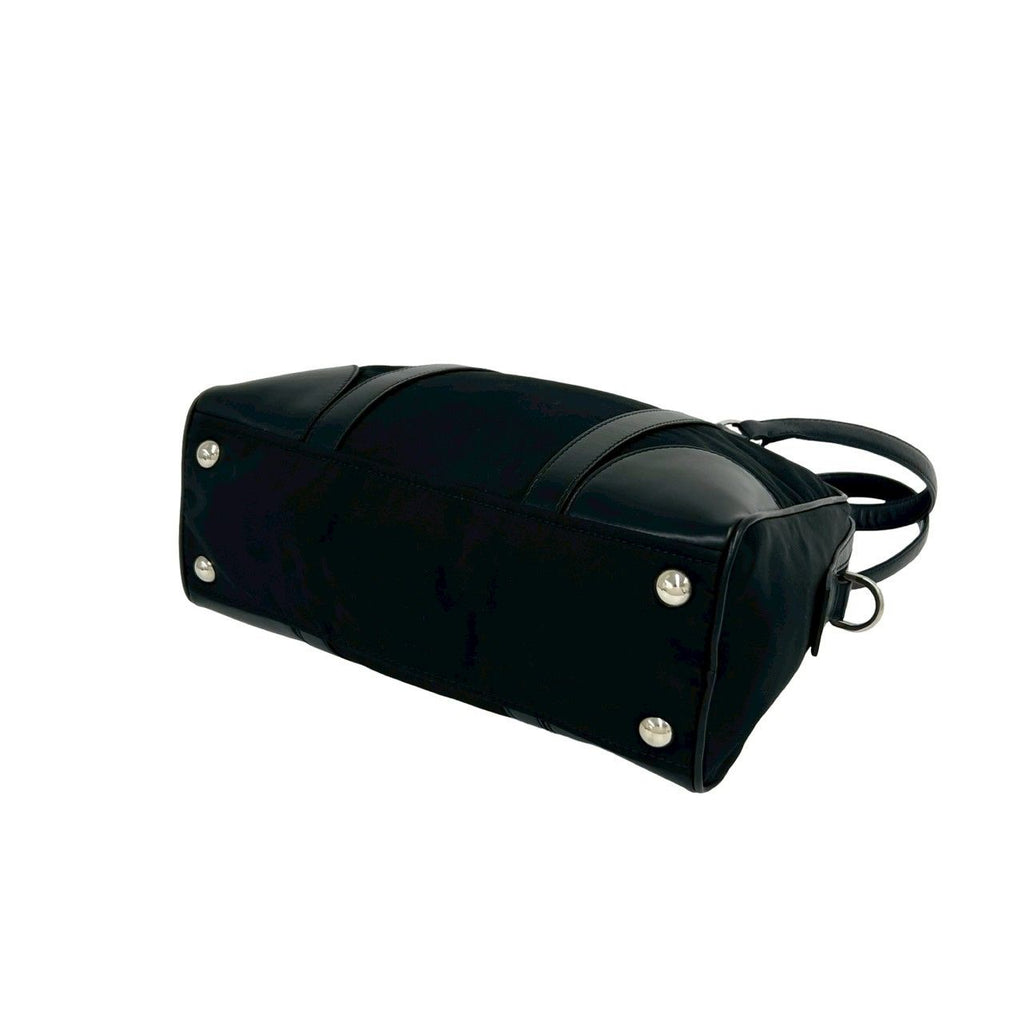 Prada Nylon Leather 2-Way Shoulder Bag Black — view 8
