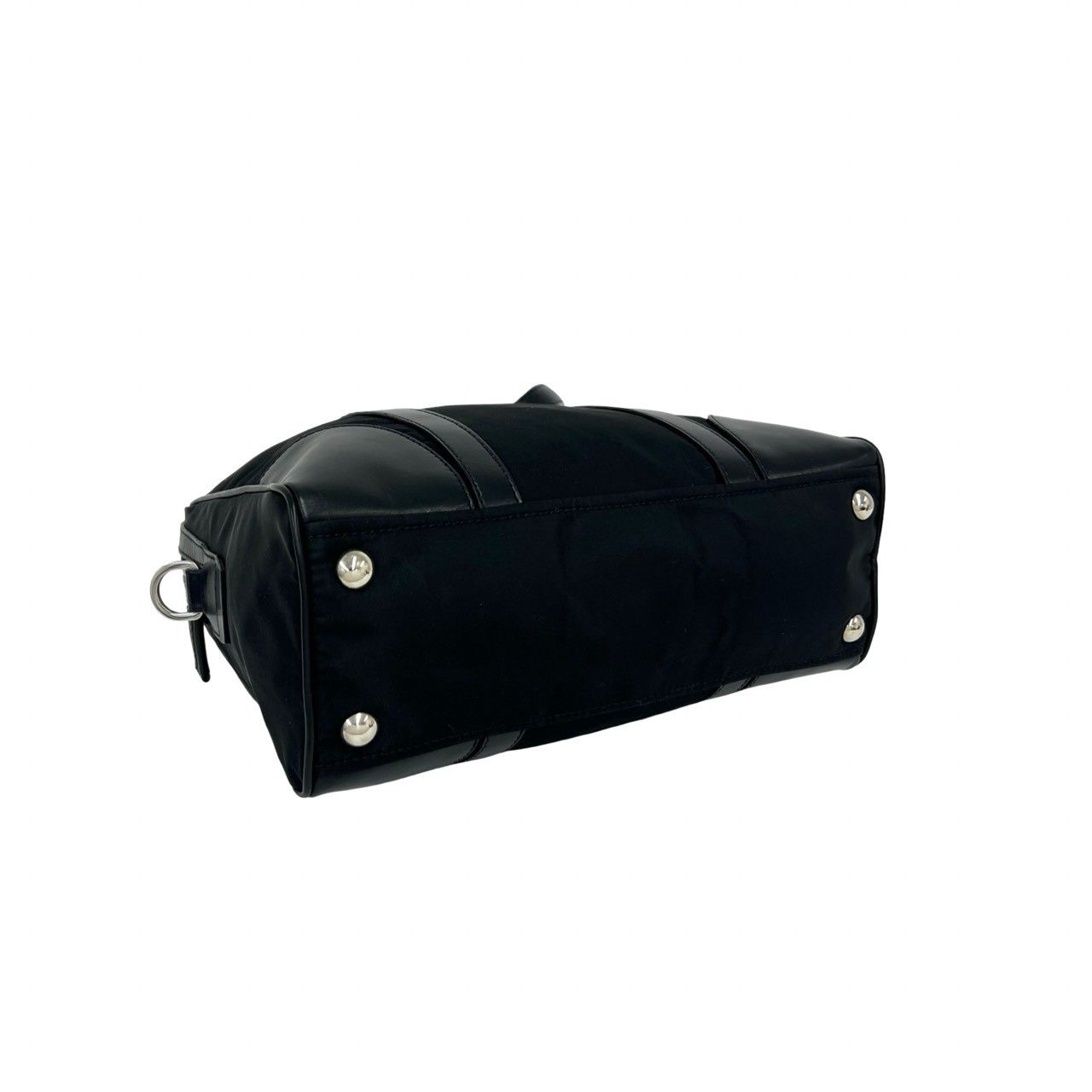 Prada Nylon Leather 2-Way Shoulder Bag Black — view 7