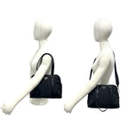 Prada Nylon Leather 2-Way Shoulder Bag Black — view 2
