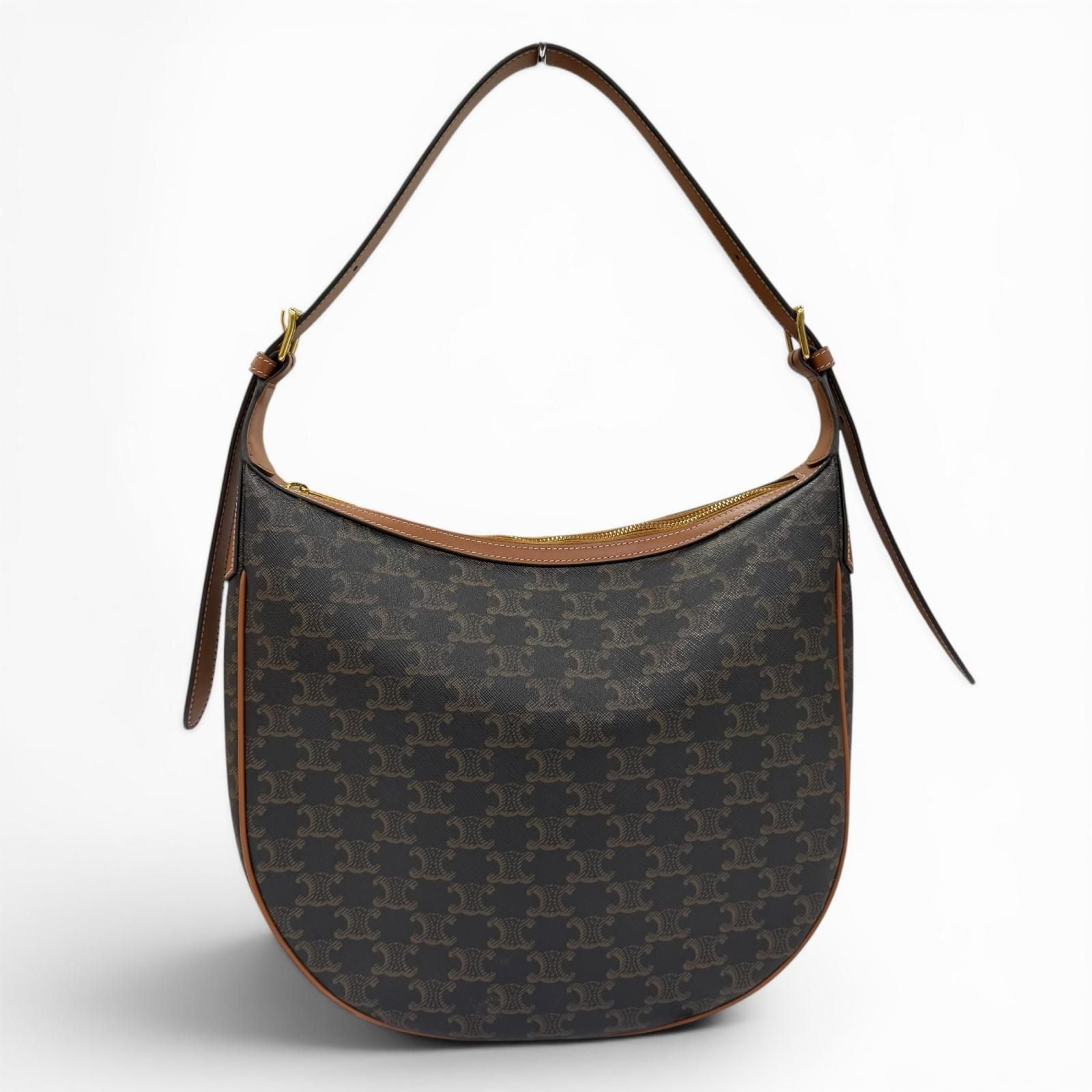 Celine Eloise Shoulder Bag Triomphe Canvas Brown — view 3
