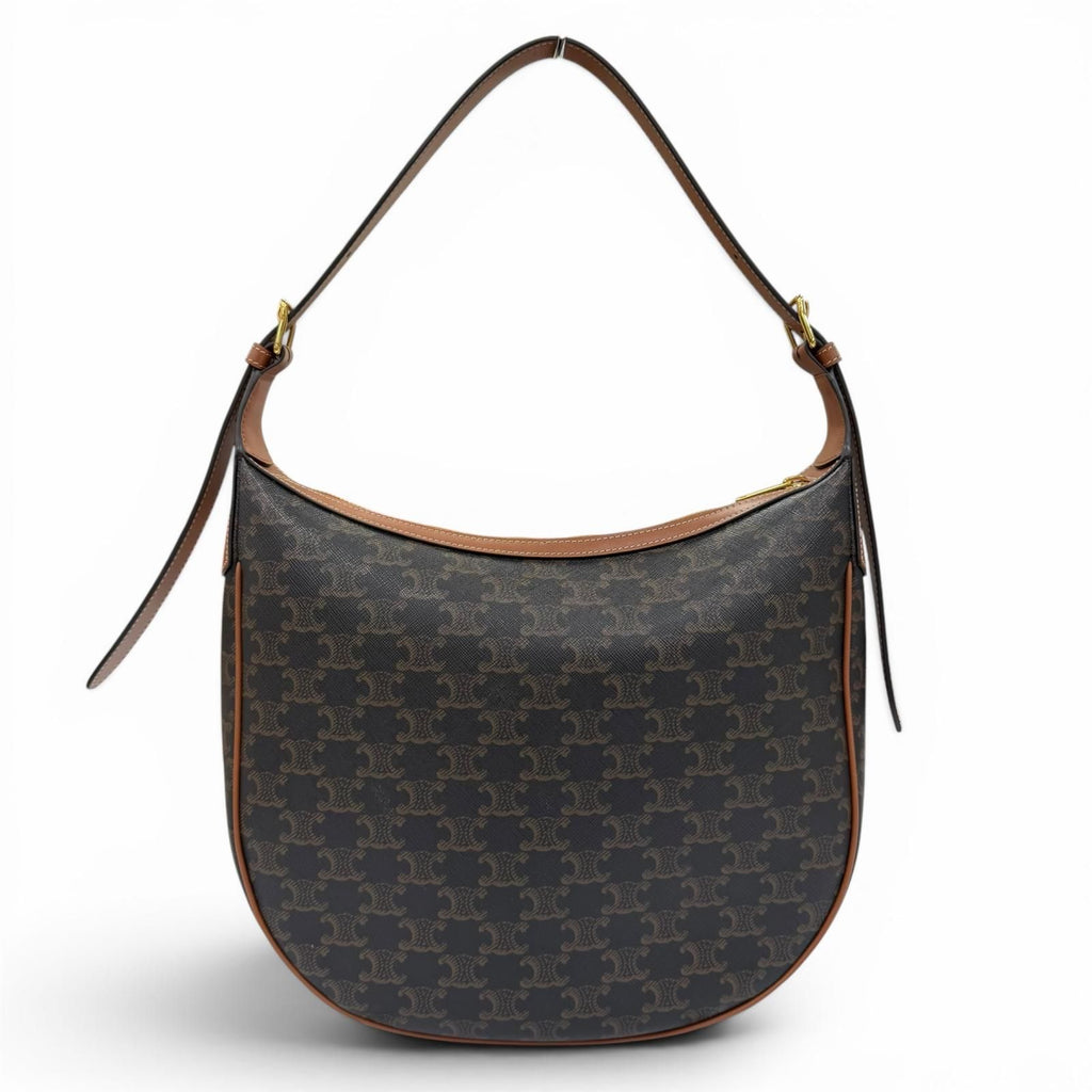 Celine Eloise Shoulder Bag Triomphe Canvas Brown
