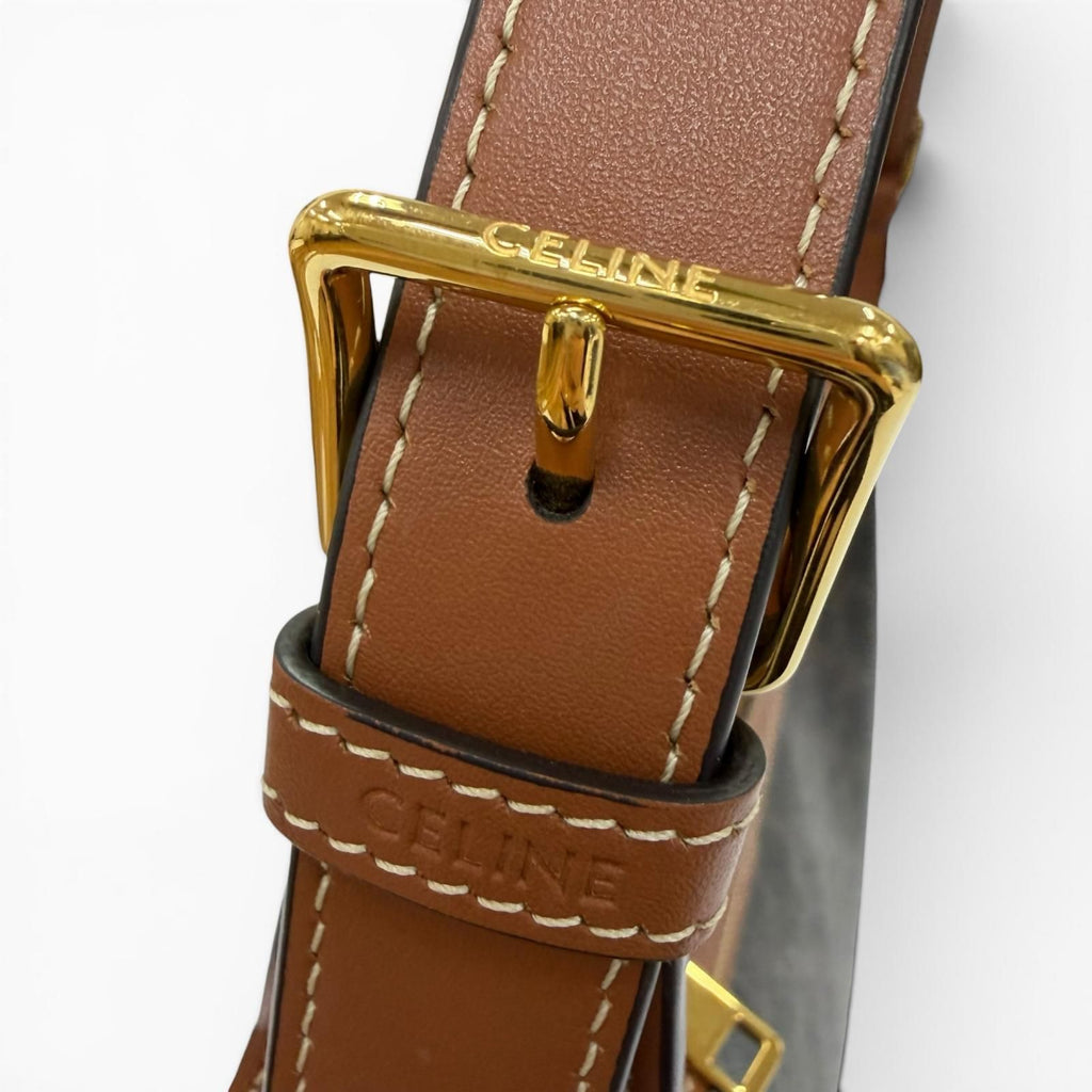 Celine Eloise Shoulder Bag Triomphe Canvas Brown — view 9