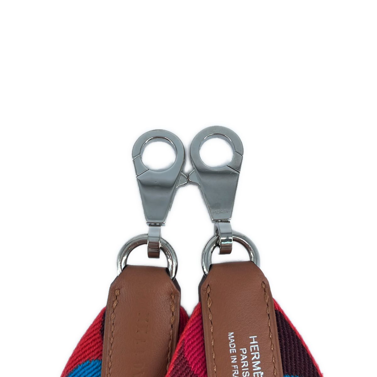 Hermes Bandouliere Sangles Flipper Ball Shoulder Strap Red Blue — view 4