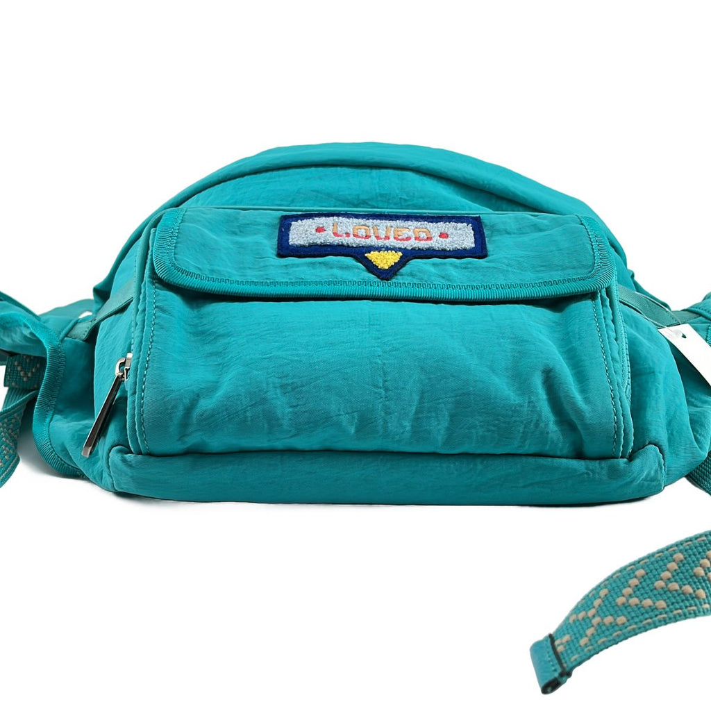 Gucci 2-Way Terry Cloth Patch Waist Bag Green — view 4