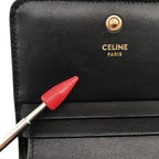 Celine Triomphe Compact Wallet Black Gold — view 5