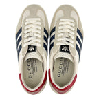 Gucci Adidas Wmns Gazelle Sneakers Beige Navy — view 4